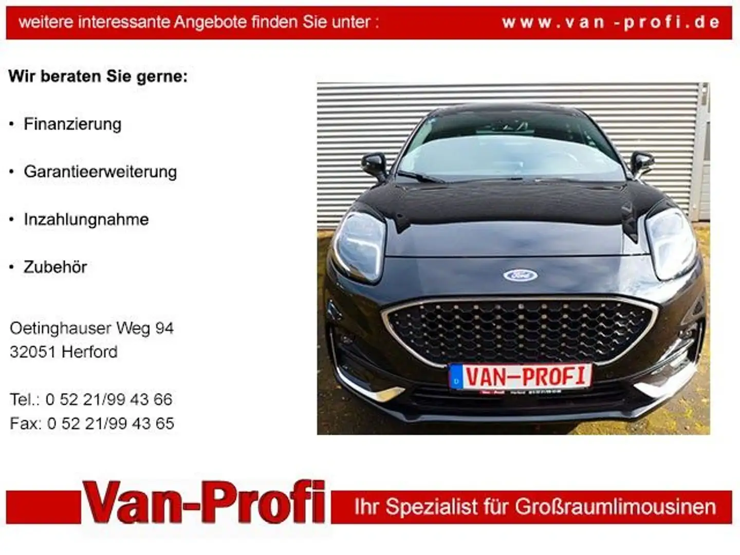 Ford Puma ST-Line Vignale AUTOMATIK Panoramad. Leder Noir - 1