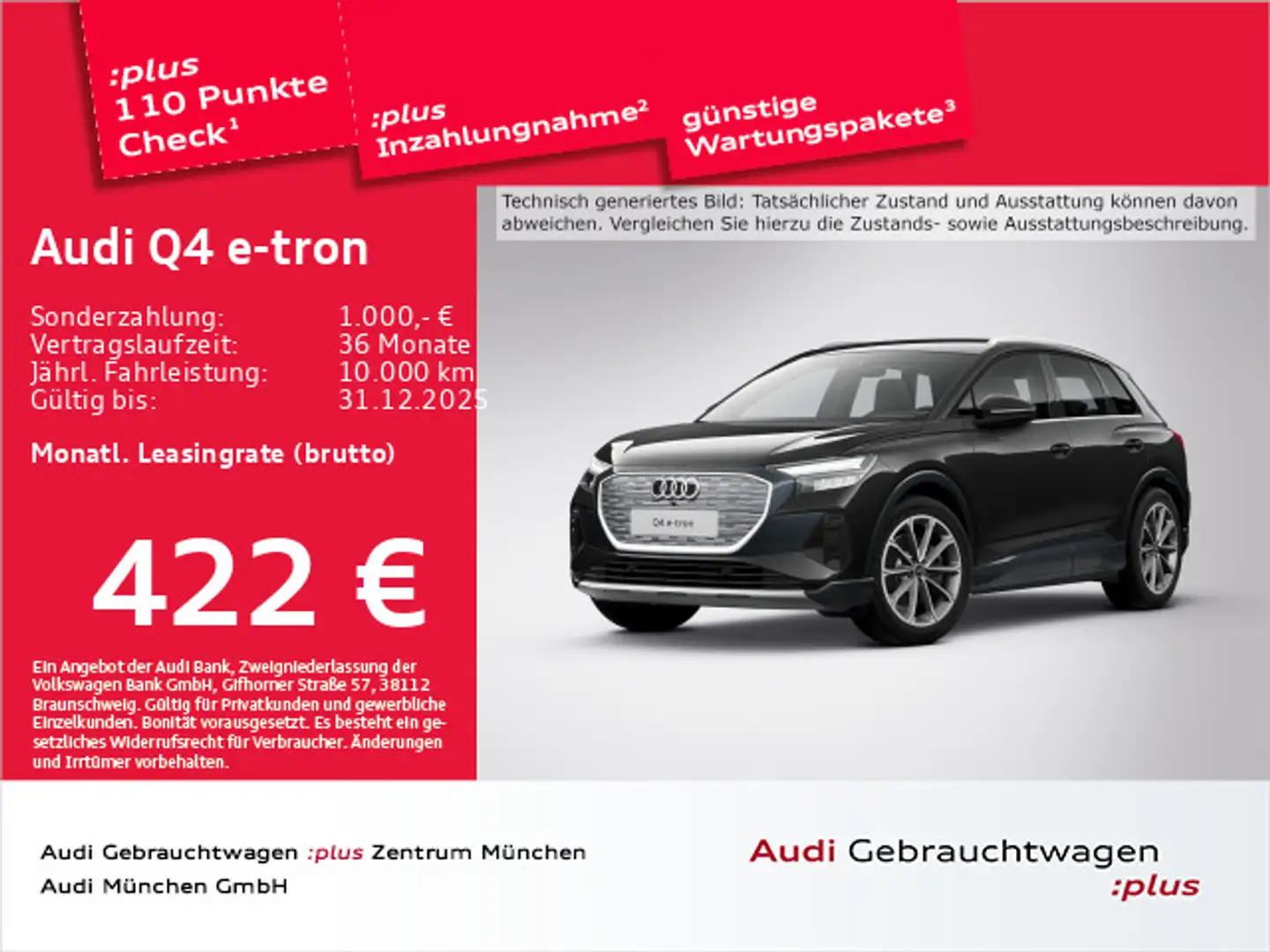 Audi Q4 e-tron 45 AHK/ACC/Virtual Schwarz - 1