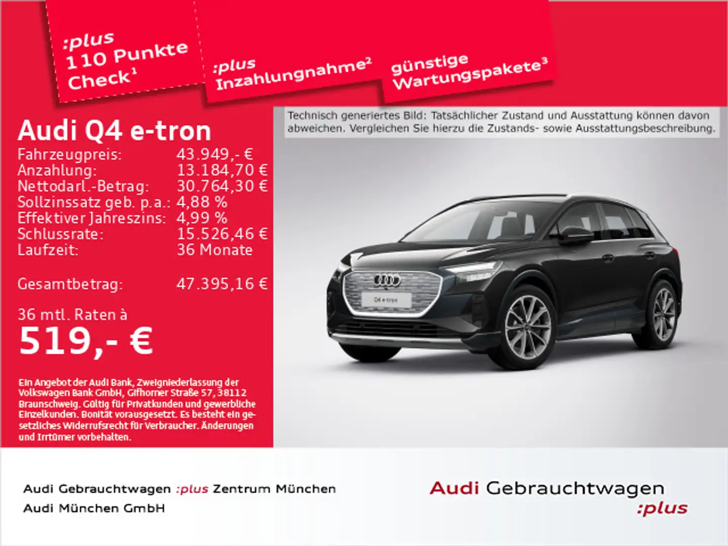 Audi Q4 e-tron 45 AHK/ACC/Virtual Schwarz - 1