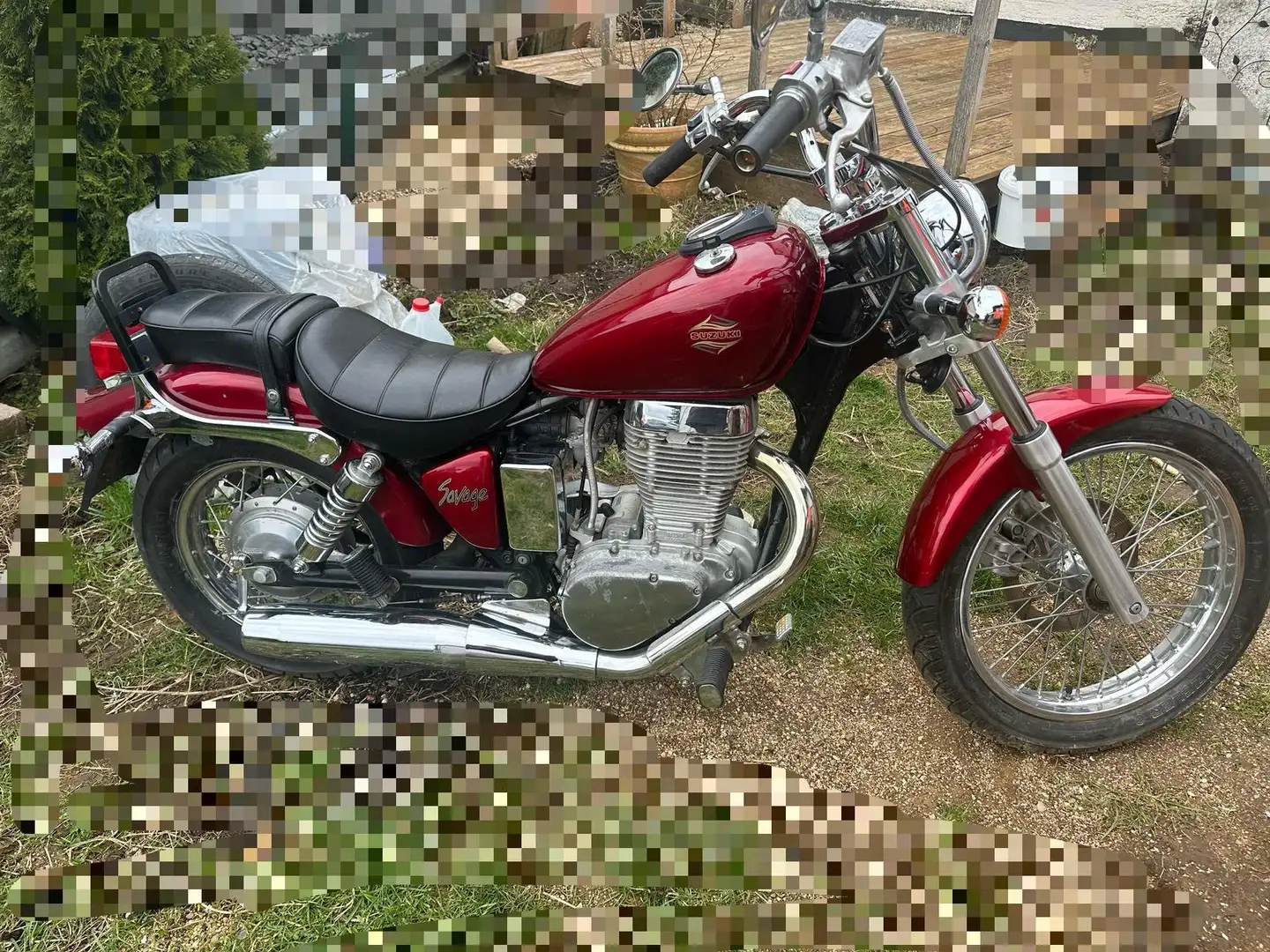 Suzuki LS 650 Chopper Rojo - 1