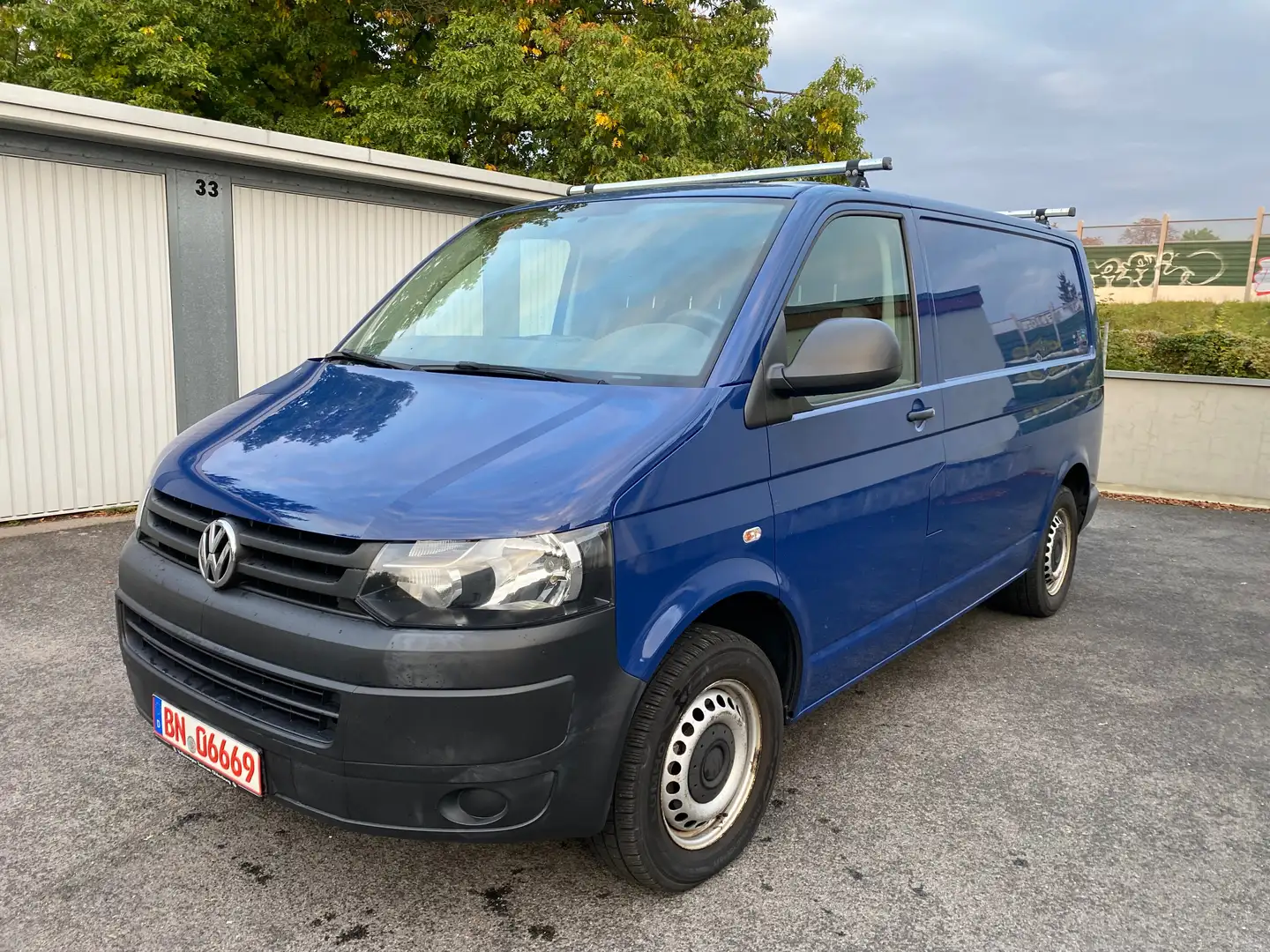 Volkswagen T5 Transporter Kasten2.0TDI.1Hand.Euro5.Scheckheft.AHK.Dachreling Blau - 1