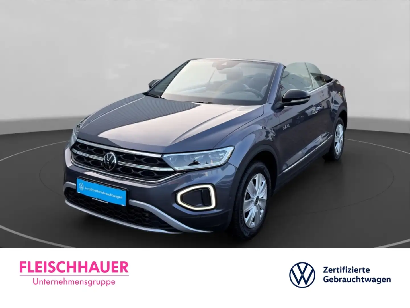 Volkswagen T-Roc Cabriolet Goal 1.5 TSI+GRA+SHZ+LED+BSD+LAS+NAVI+DA Grau - 1