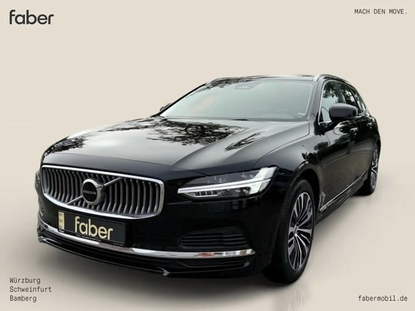 Volvo V90 Core T6 Plug-In Hybrid AWD Noir - 1
