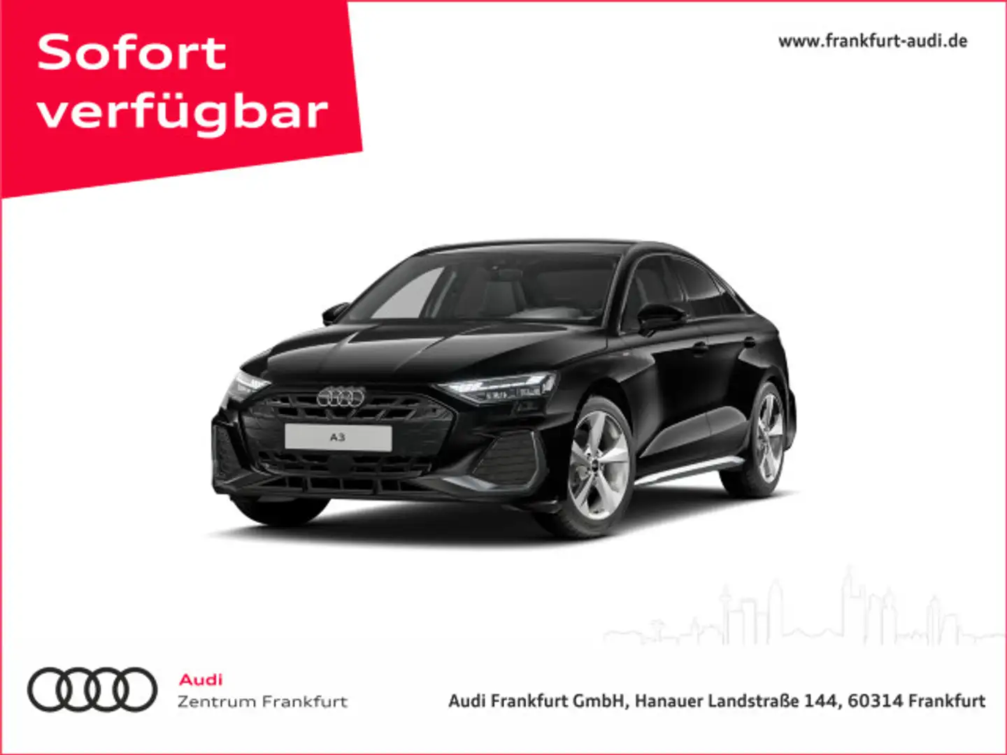 Audi A3 S line 35 TFSI S tronic Schwarz - 1