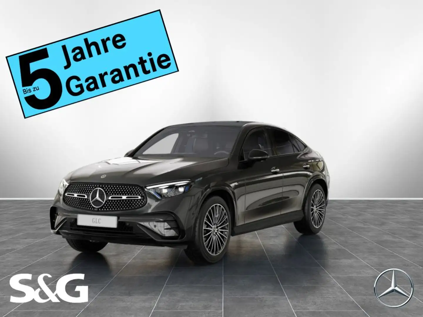 Mercedes-Benz GLC 220 d 4M Coupé AMG MBUX+360+DIG-LED+Pano+AHK Grau - 1