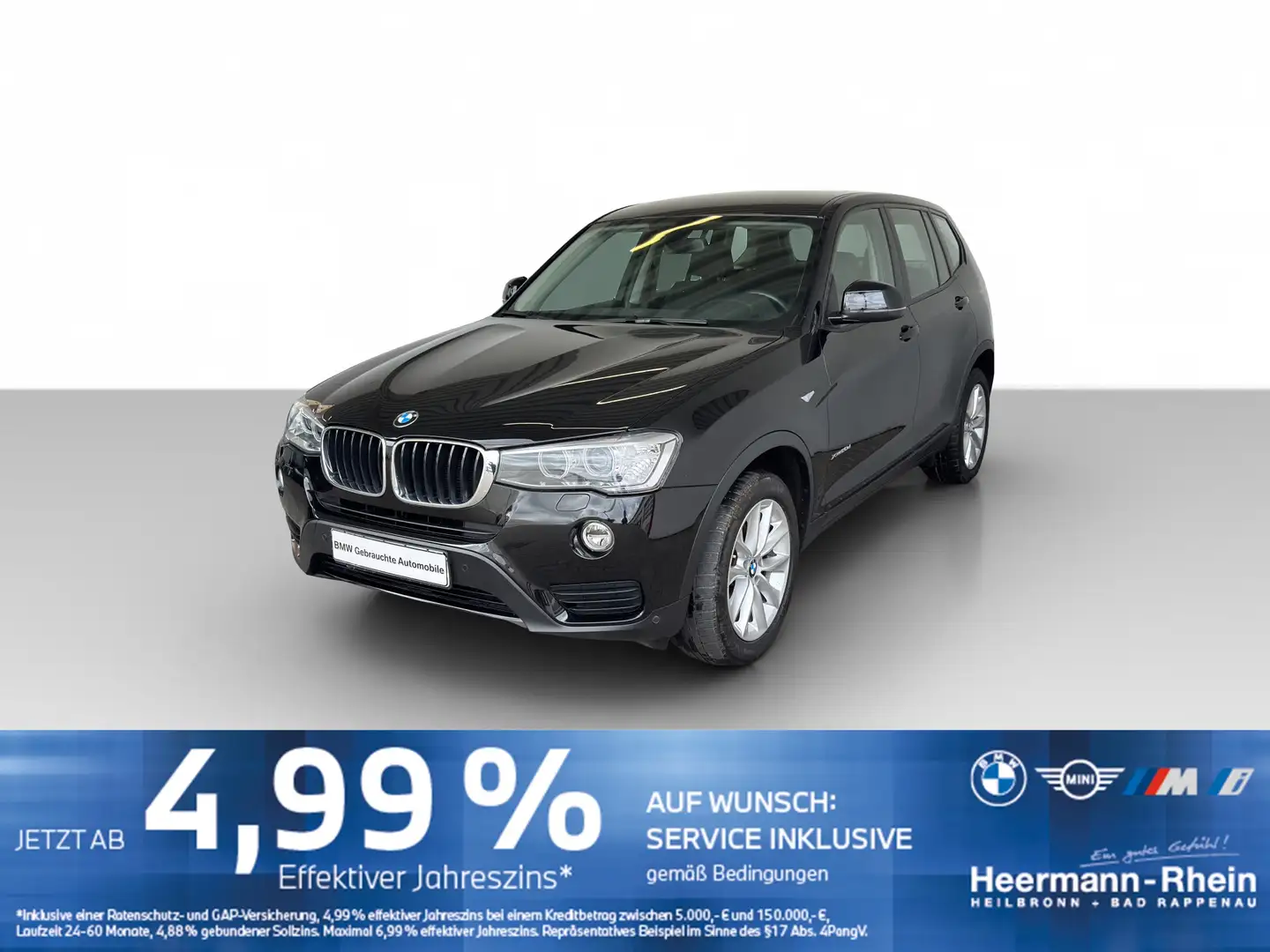 BMW X3 xDrive20dA Navi.Xenon.RFK.AHK.MFL.PDC.SHZ.FSE Schwarz - 2
