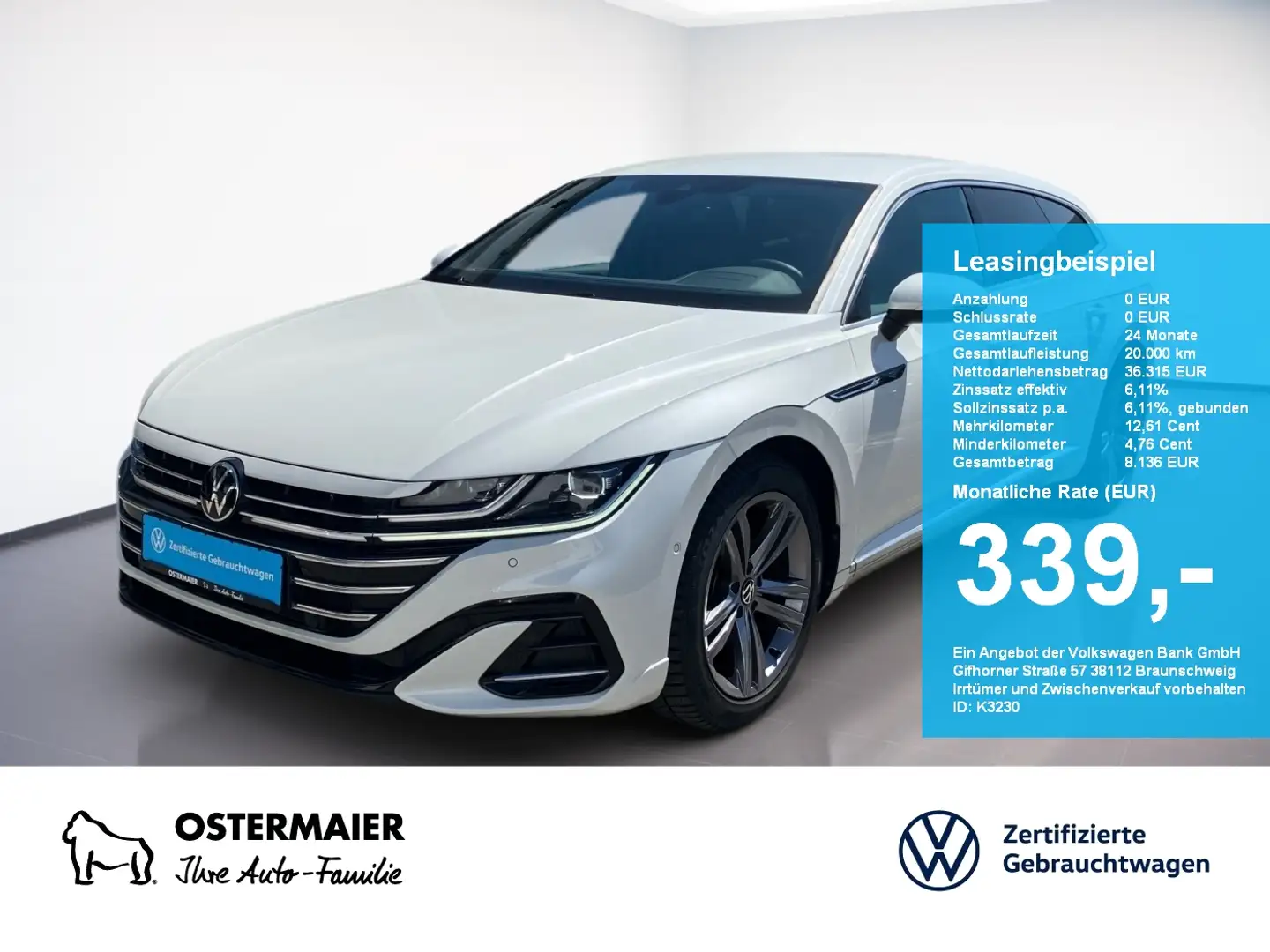 Volkswagen Arteon Shootingbrake R-LINE 2.0TDI 200PS 4Mo UPE75 5J-G A Bianco - 1