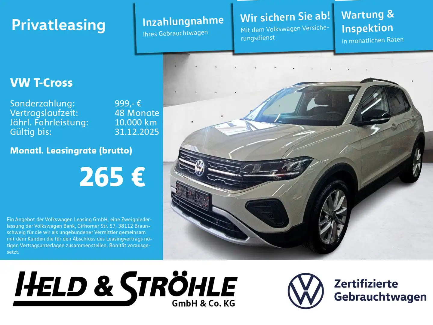 Volkswagen T-Cross GOAL 1.5 TSI DSG LED NAV DAB+ ACC SHZ Grau - 1