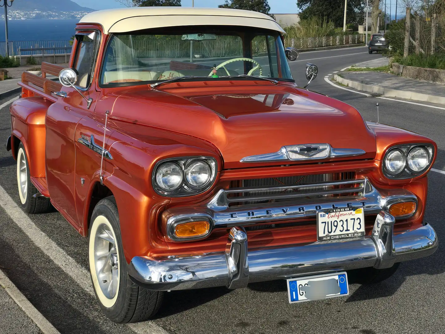 Chevrolet Apache 3200 Stepside big windows v8 matching Portocaliu - 1