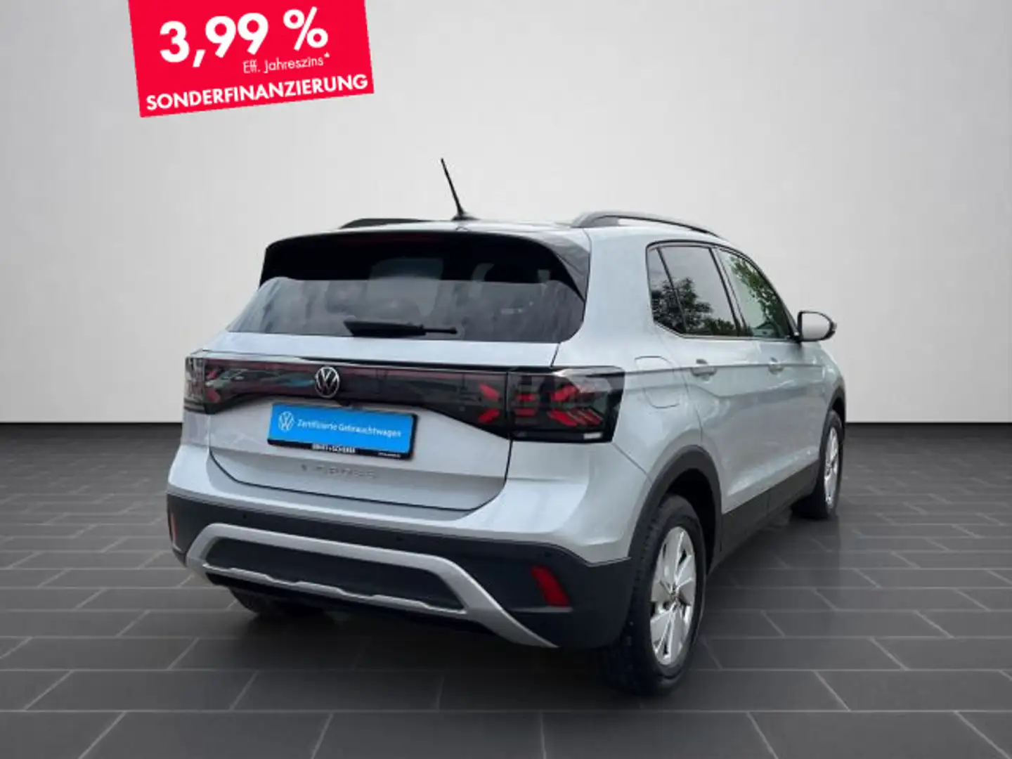 Volkswagen T-Cross 1.0 TSI Life IQ+ACC+Kamera+App+Climatr+S Argent - 2