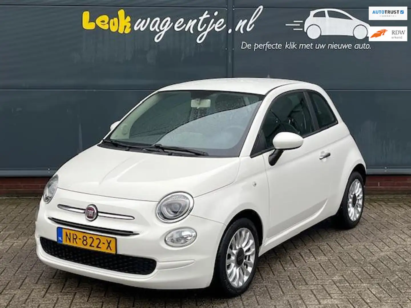 Fiat 500 0.9 TwinAir Turbo Popstar *airco *lichtmet. velgen Wit - 1