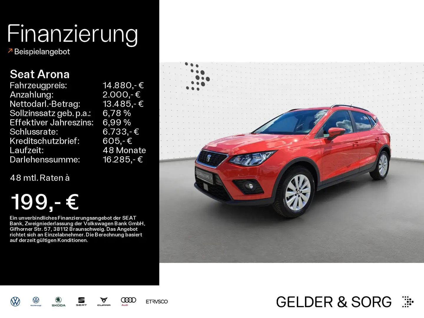 SEAT Arona Style 16Z*KLIMA*LED*GBR* Czerwony - 1