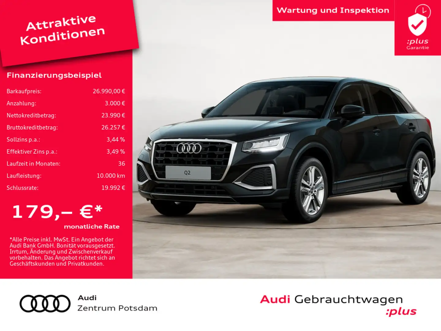 Audi Q2 advanced 30 TFSI LED NAVI ACC Noir - 1