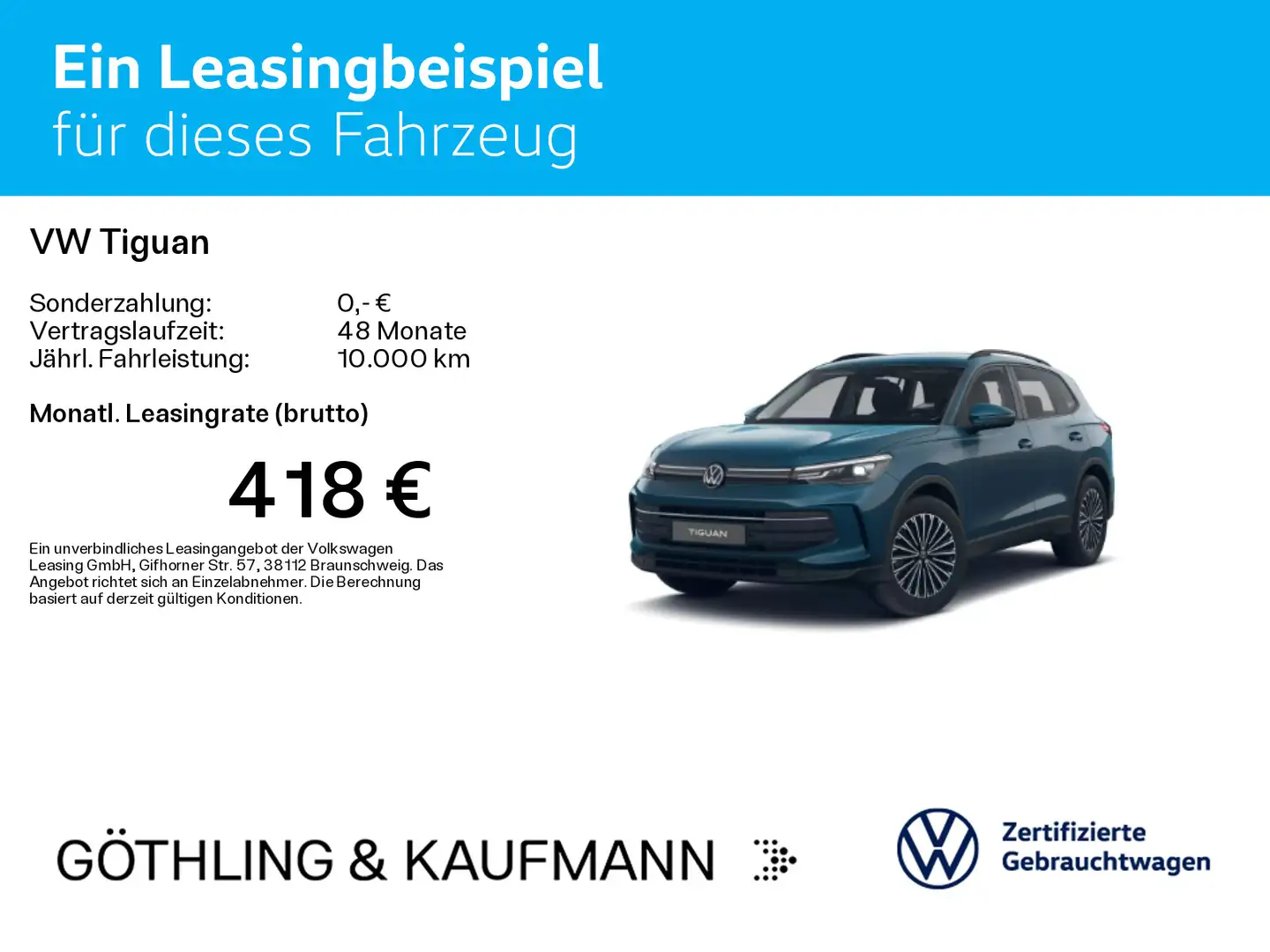 Volkswagen Tiguan Life 2.0 TDI DSG*NAVI*AHK*KAM*ASG*18Zoll* Blau - 2