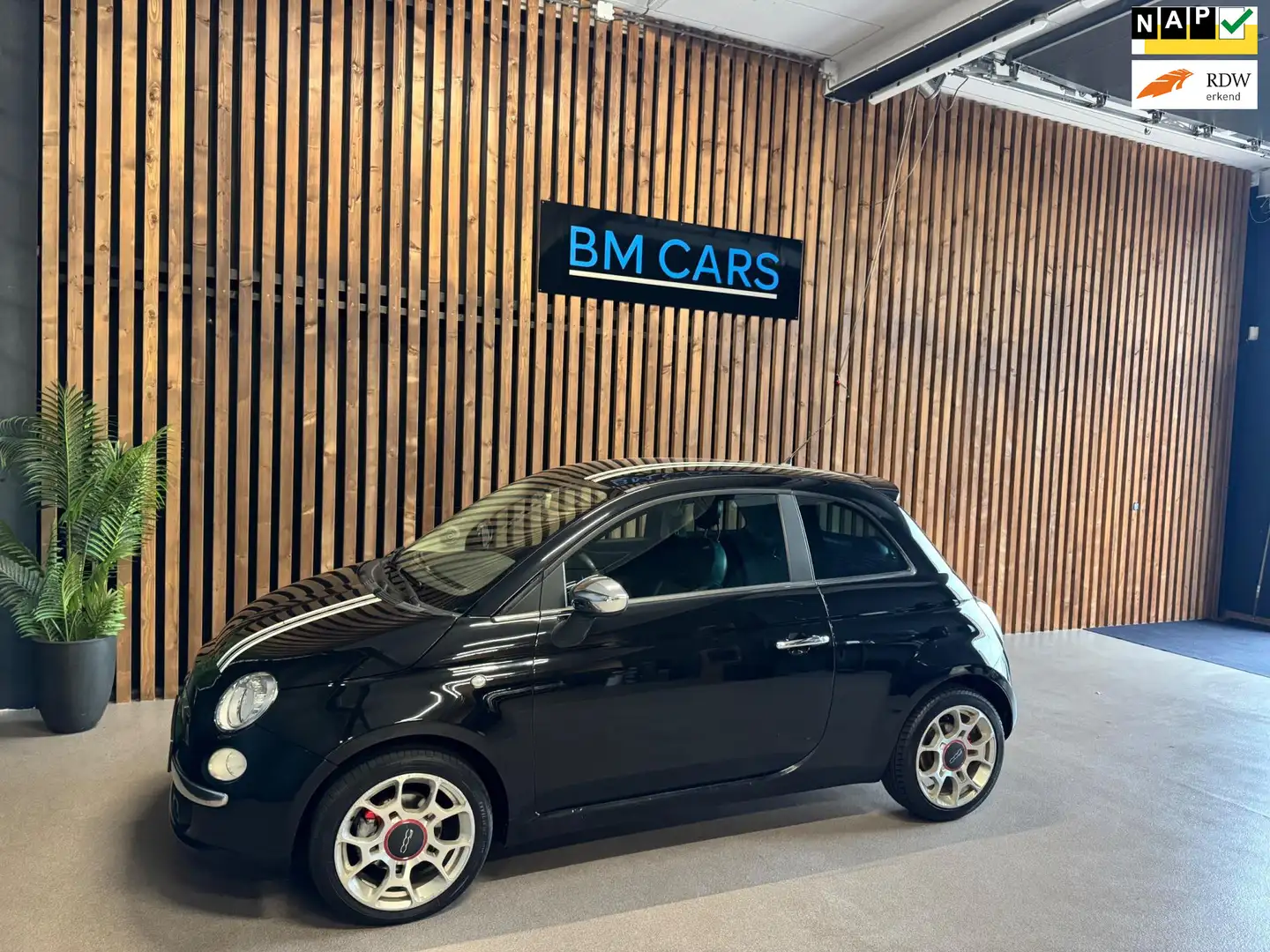 Fiat 500 1.4-16V Sport Airco, Sportvelgen, Half Leer Zwart - 1