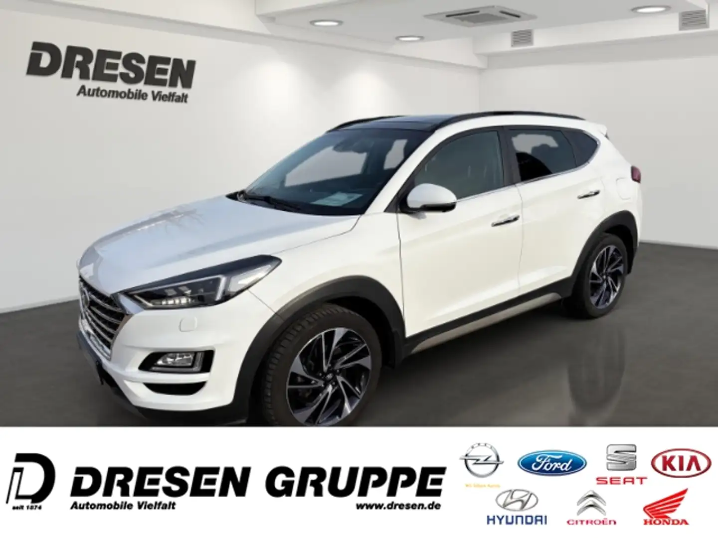 Hyundai TUCSON 2.0 CRDi 4WD Premium LED, PANORAMAGLASSCHIEBEDACH, Weiß - 2