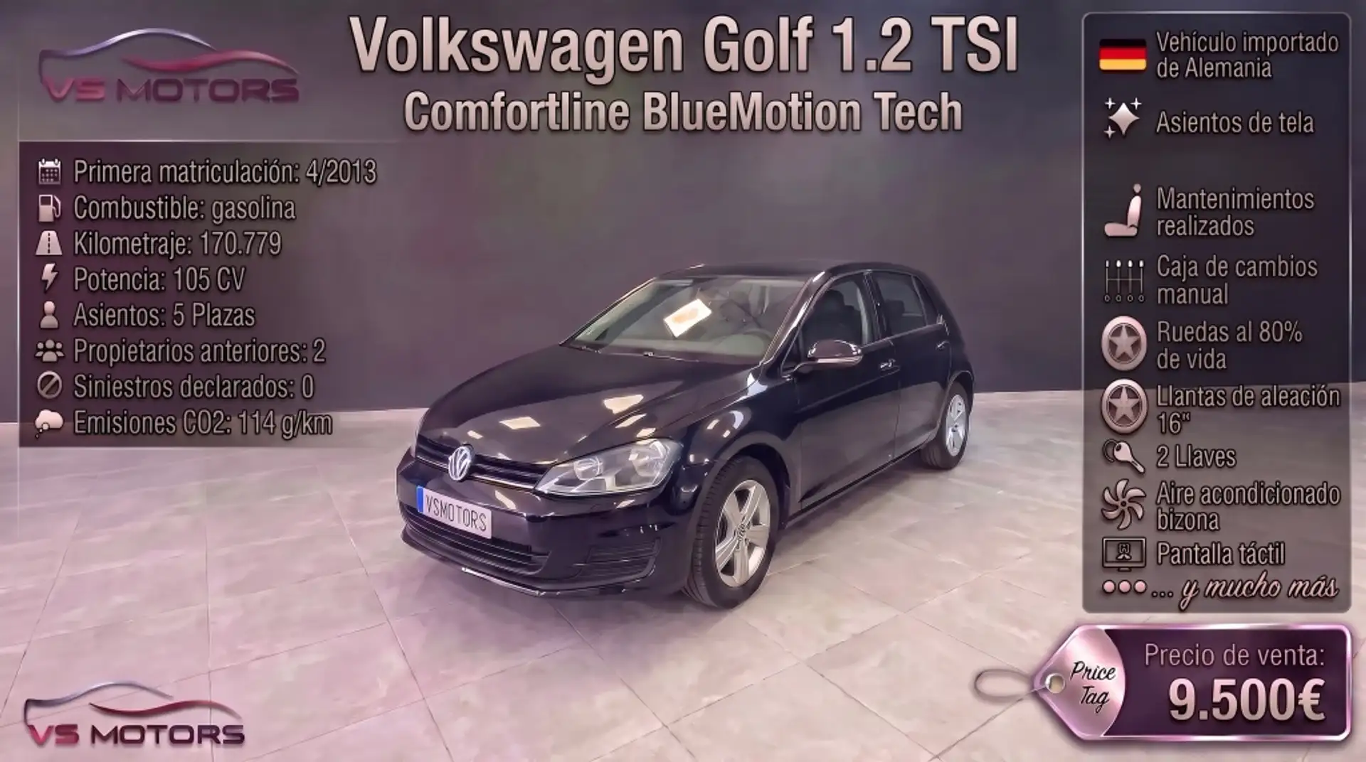 Volkswagen Golf 1.2 TSI BMT Edition 105 Negro - 1