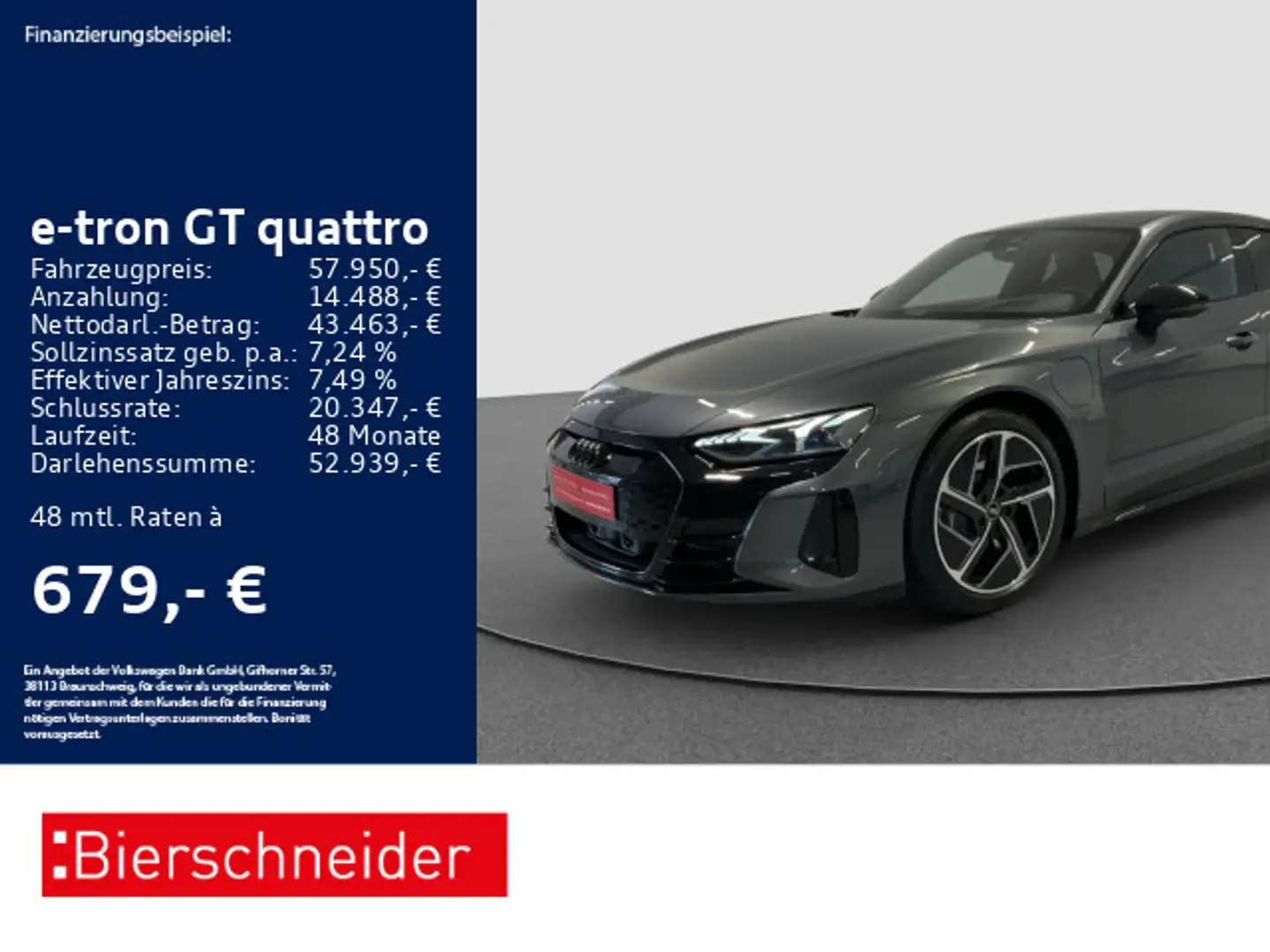 Audi e-tron GT e-tron GT 20 LASER HuD B&O 360 Серый - 1