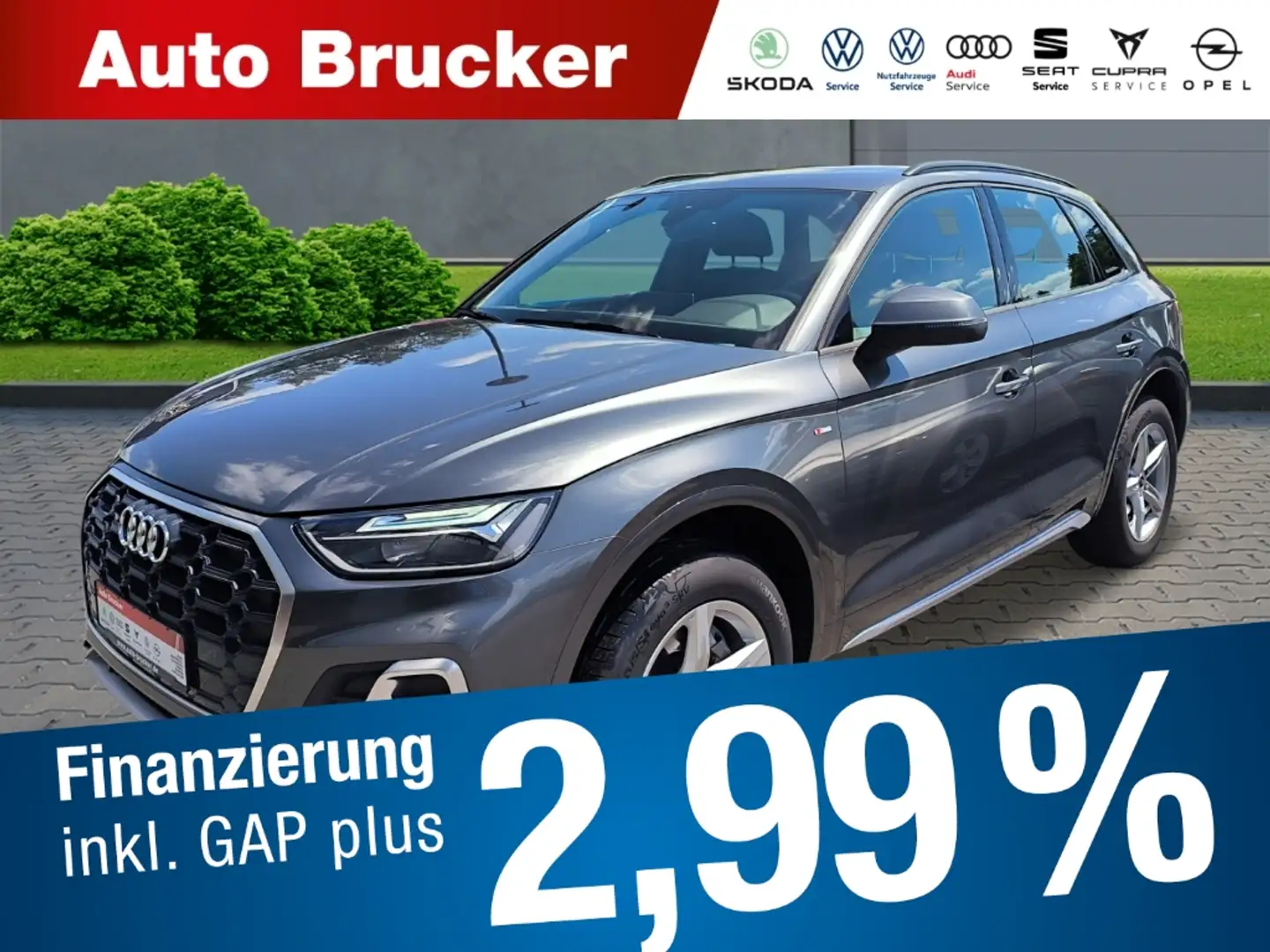 Audi Q5 45 TFSI quattro S line 2.0+Anhängerkupplung+Navi+S Gris - 1
