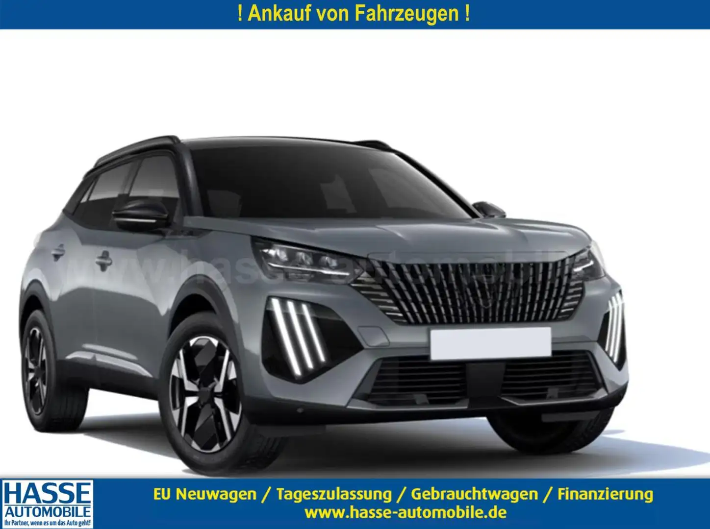 Peugeot 2008 GT HYBRID 145 e-DSC6 AHK*NAVI*ACC*Alcantara*SHZ... Gris - 1