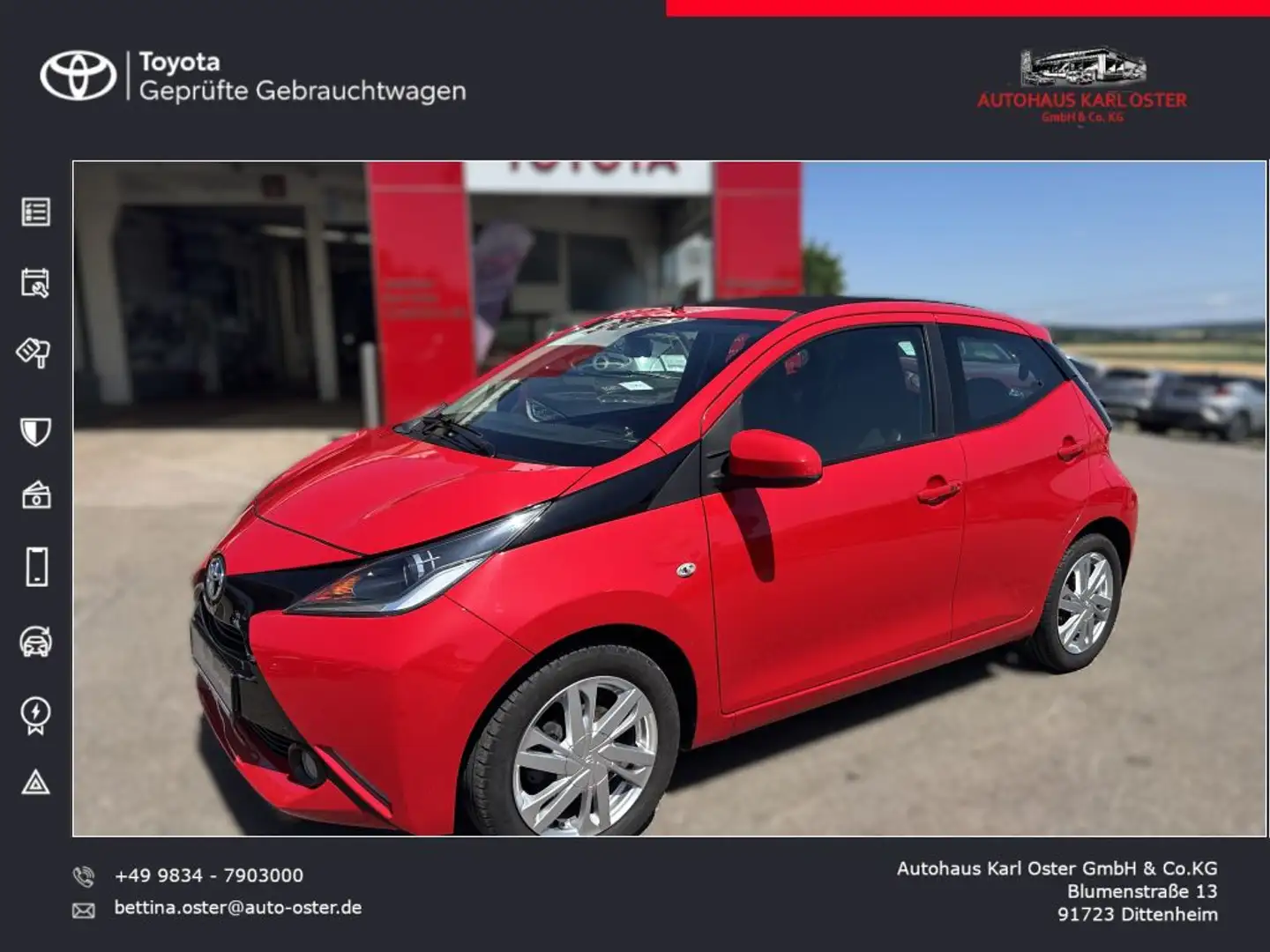 Toyota Aygo x-wave Rouge - 1