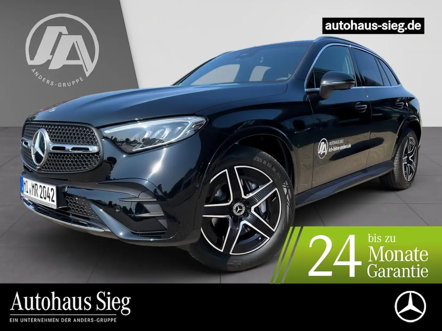 Mercedes-Benz GLC 200 d 4M +AMG+SHZ+KeyLess+Edi.+AHK+SpurW+LM Schwarz - 1