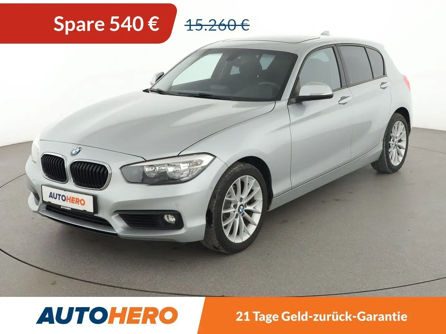 BMW 120 120i Advantage Aut.*TEMPO*PDC*SHZ*ALU*KLIMA* Argent - 1