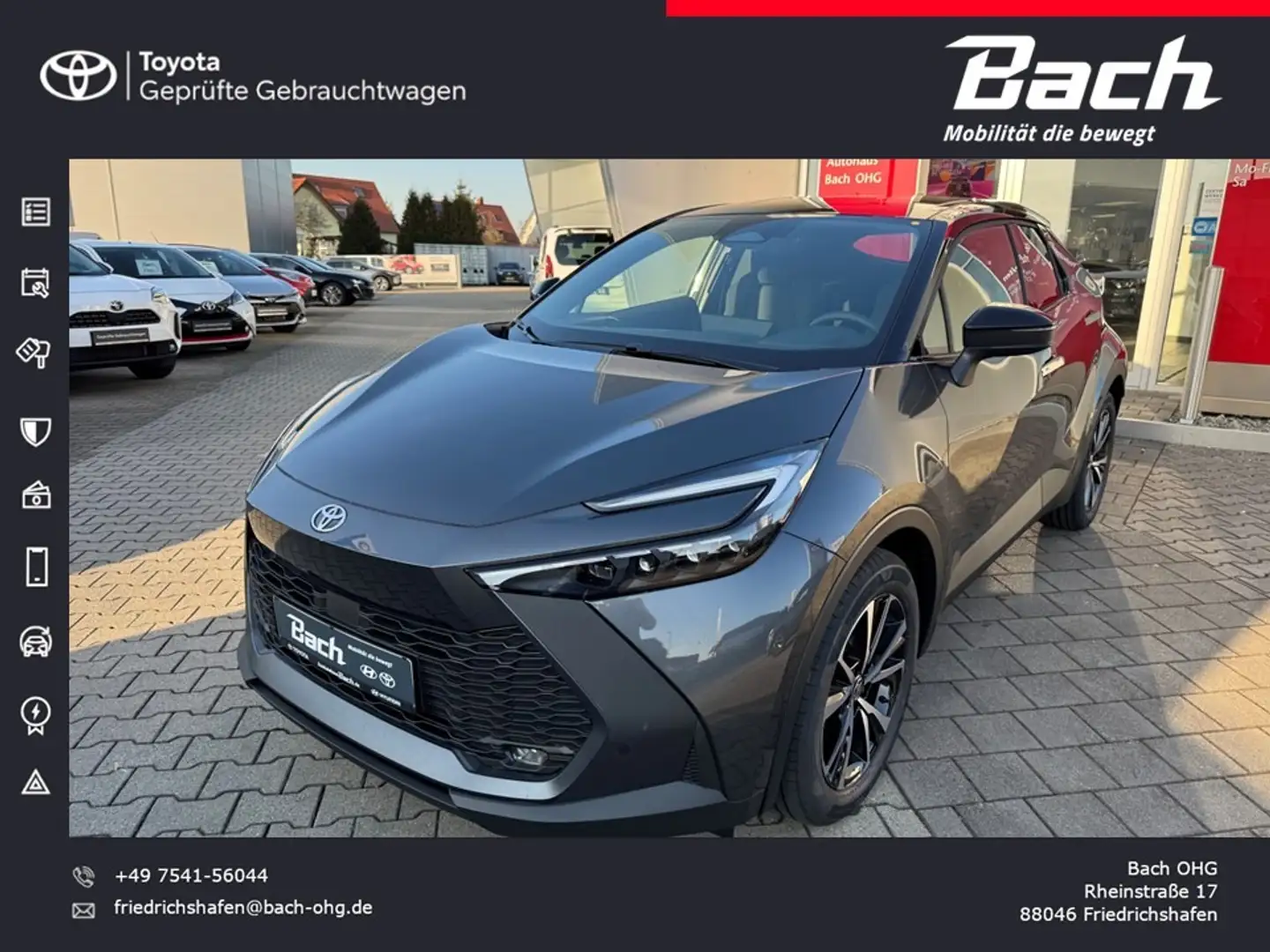 Toyota C-HR - 2.0 l Plugin 4x2 Teamplayer CVT ACC+LED Grau - 1