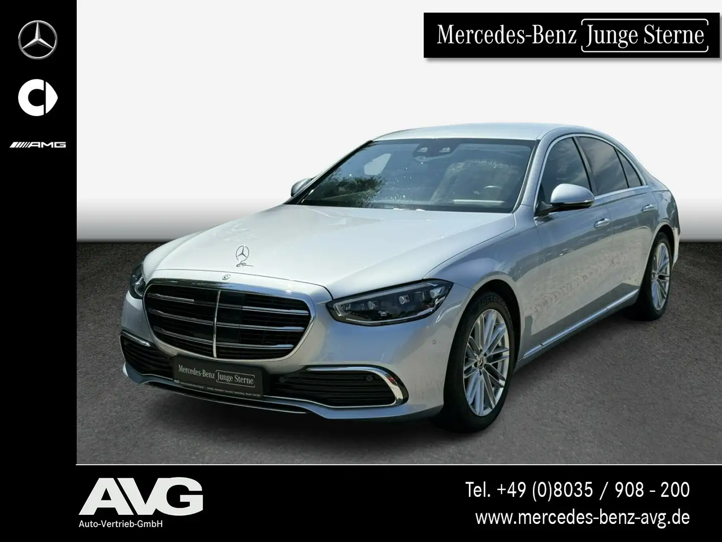 Mercedes-Benz S 400 S 400 d 4M Memory HA-Lenkung Mbeam Distr. Airm. Silber - 1