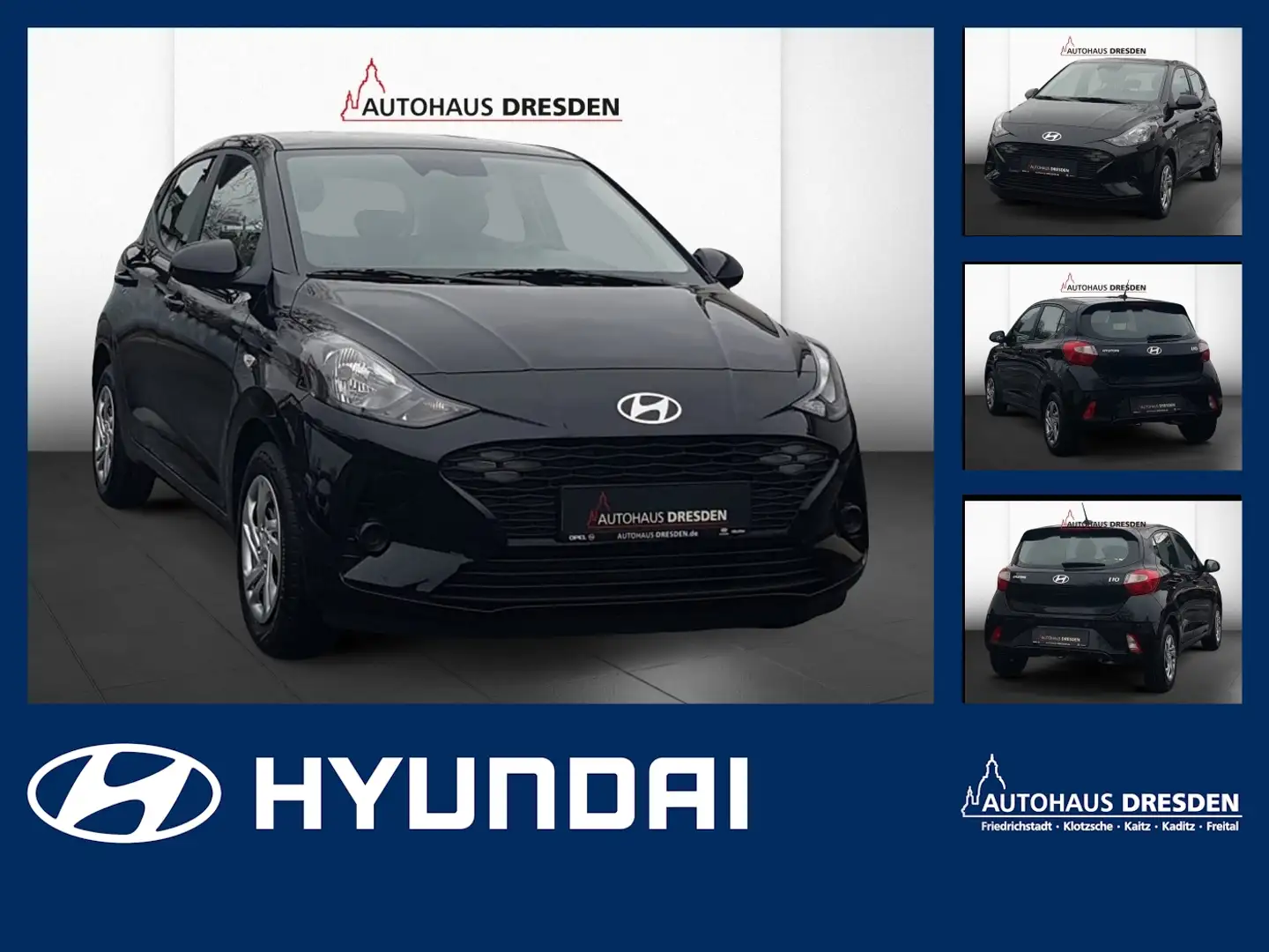 Hyundai i10 1.0 Select *NAVI*PDC*KAM*SPURH*DAB* Noir - 1