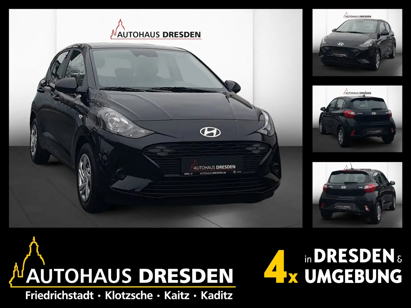 Hyundai i10 1.0 Select *NAVI*PDC*KAM*SPURH*DAB* Noir - 1