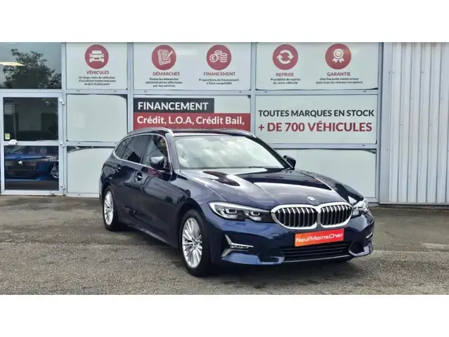 BMW Touring Lounge 318DA + Sellerie Cuir + Avertisseur angle mort + Vitres teinte + JA17