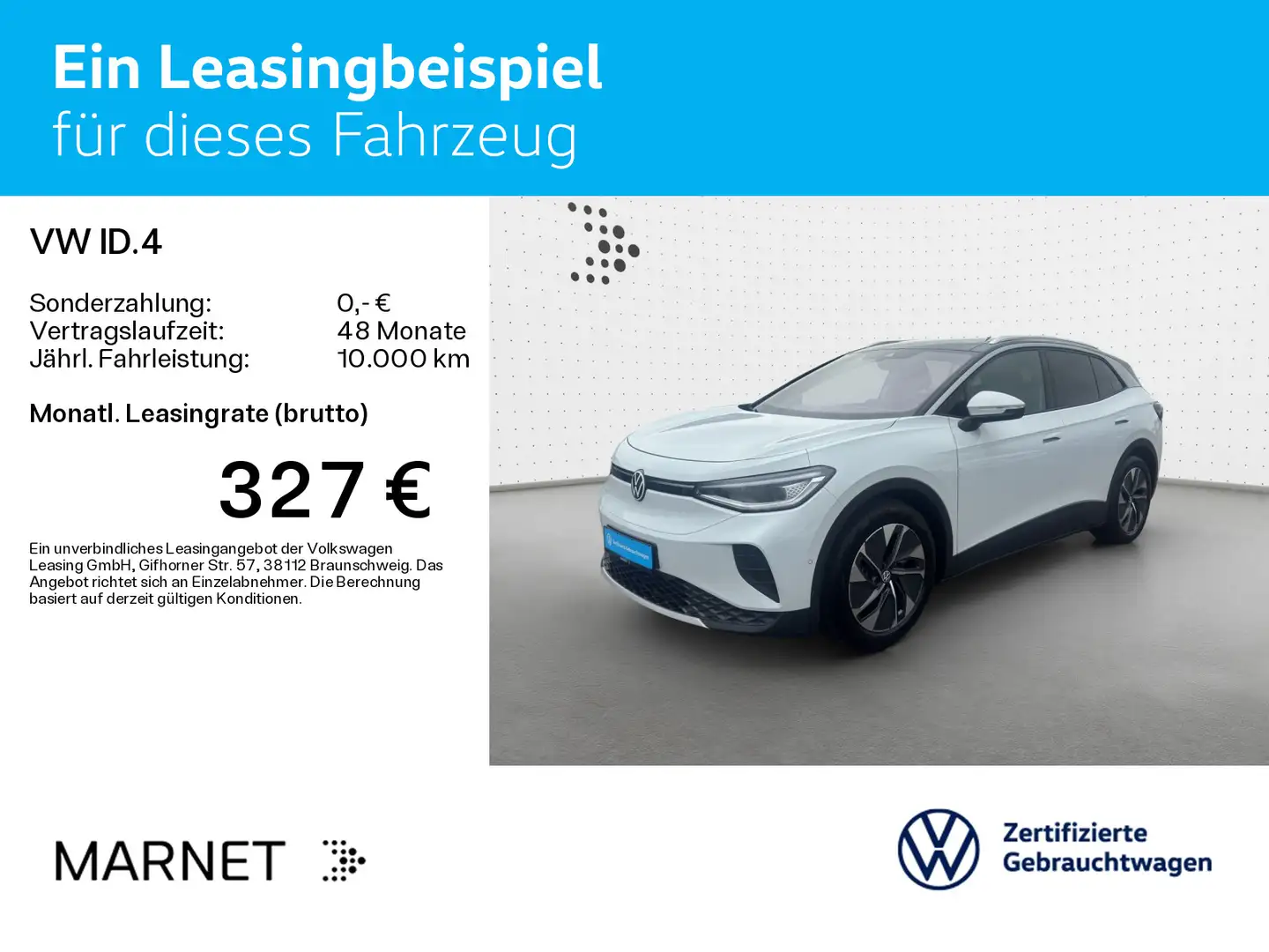 Volkswagen ID.4 Pure*55 kWh*Navi*Wärmep*Pano*IQ-Light*IQ-Dr Weiß - 2