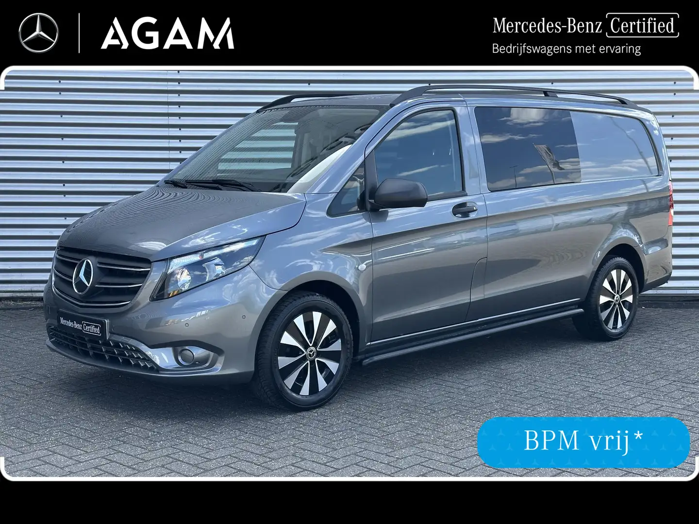 Mercedes-Benz Vito 114 CDI Dubbele Cabine Navigatie Airco Camera Appl Grijs - 1