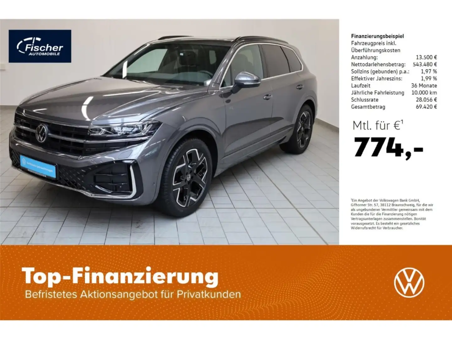 Volkswagen Touareg 3.0 TDI V6 4Motion R-Line Grau - 1