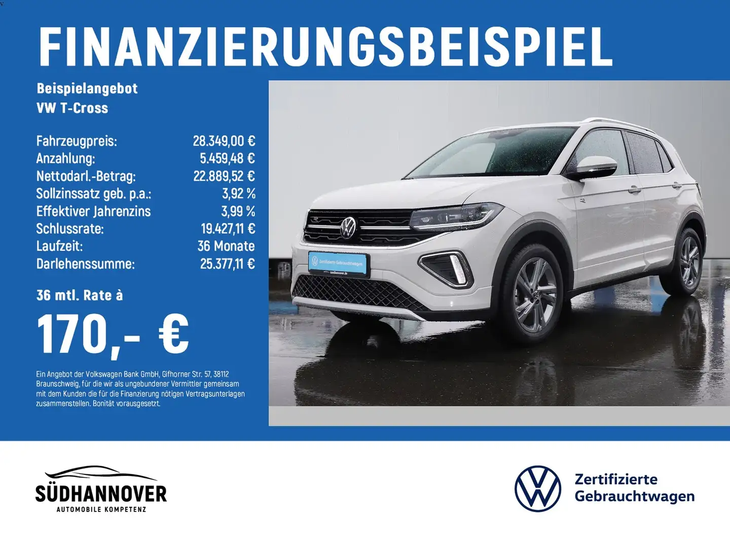 Volkswagen T-Cross R-Line 1.5 TSI DSG LED+NAVI+SHZ+PDC+GRA Grau - 2