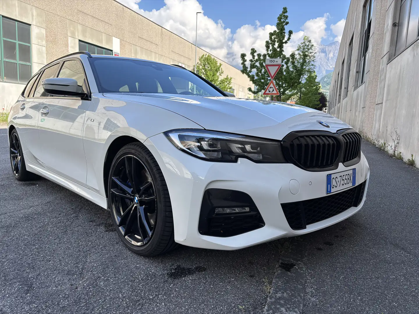 BMW 330 330d Touring Msport auto Bianco - 1