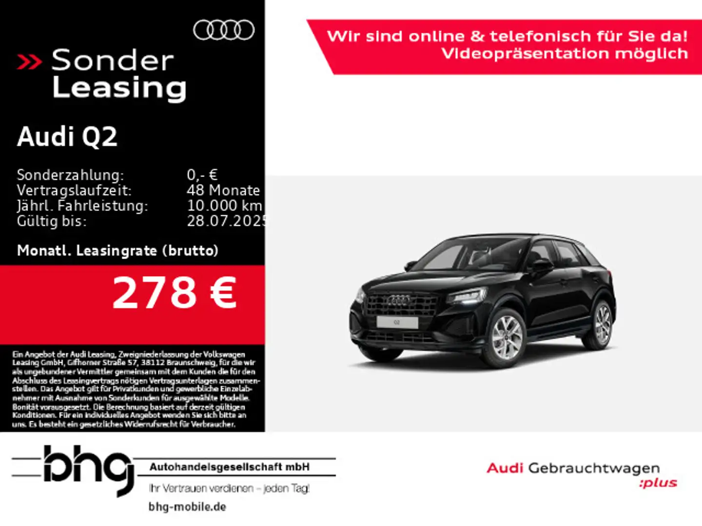 Audi Q2 35 TDI S tronic advanced Schwarz - 1