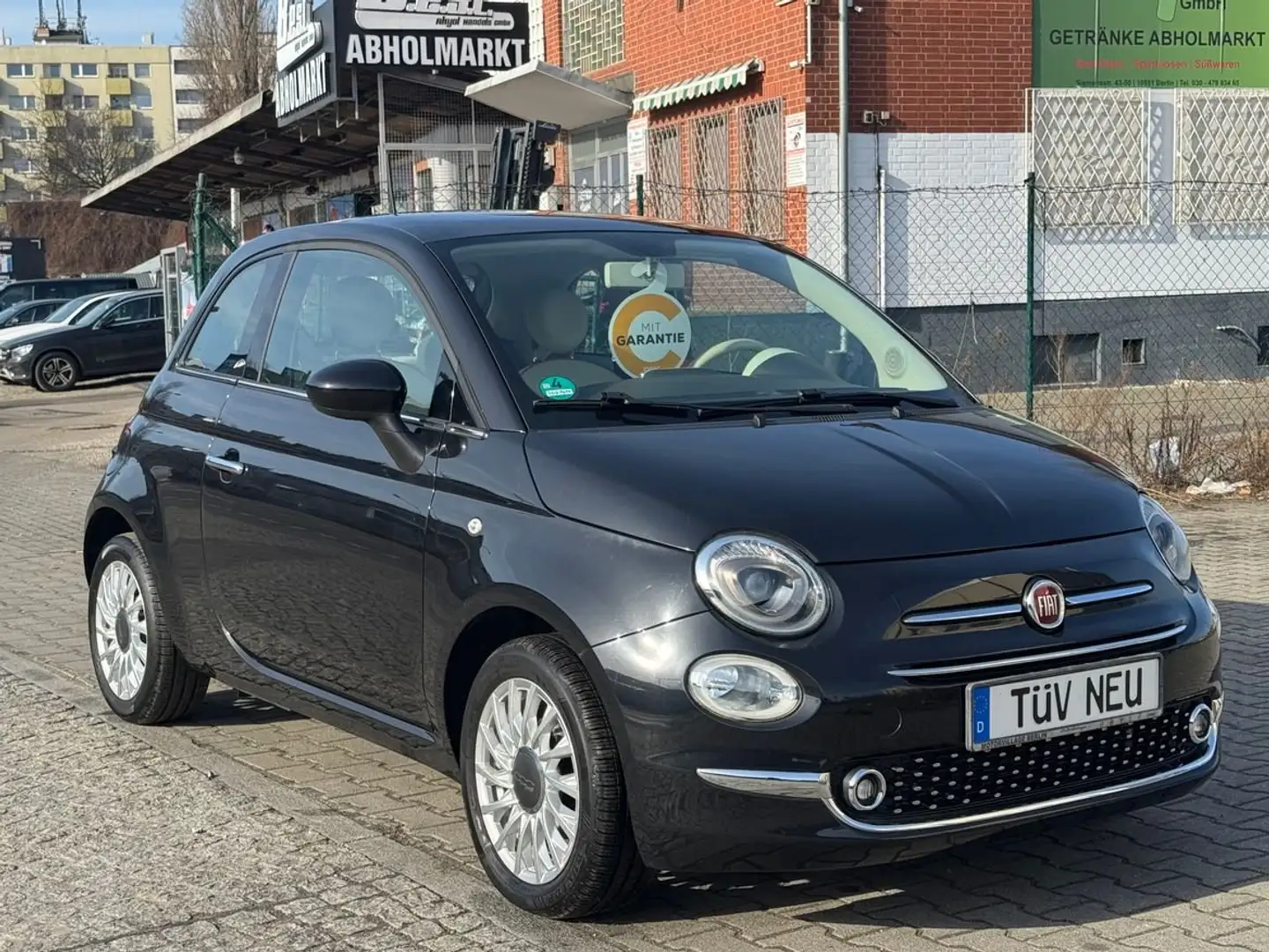 Fiat 500 Lounge,Klima,PDC,Panodach,Alu,"30000Km"" Schwarz - 1