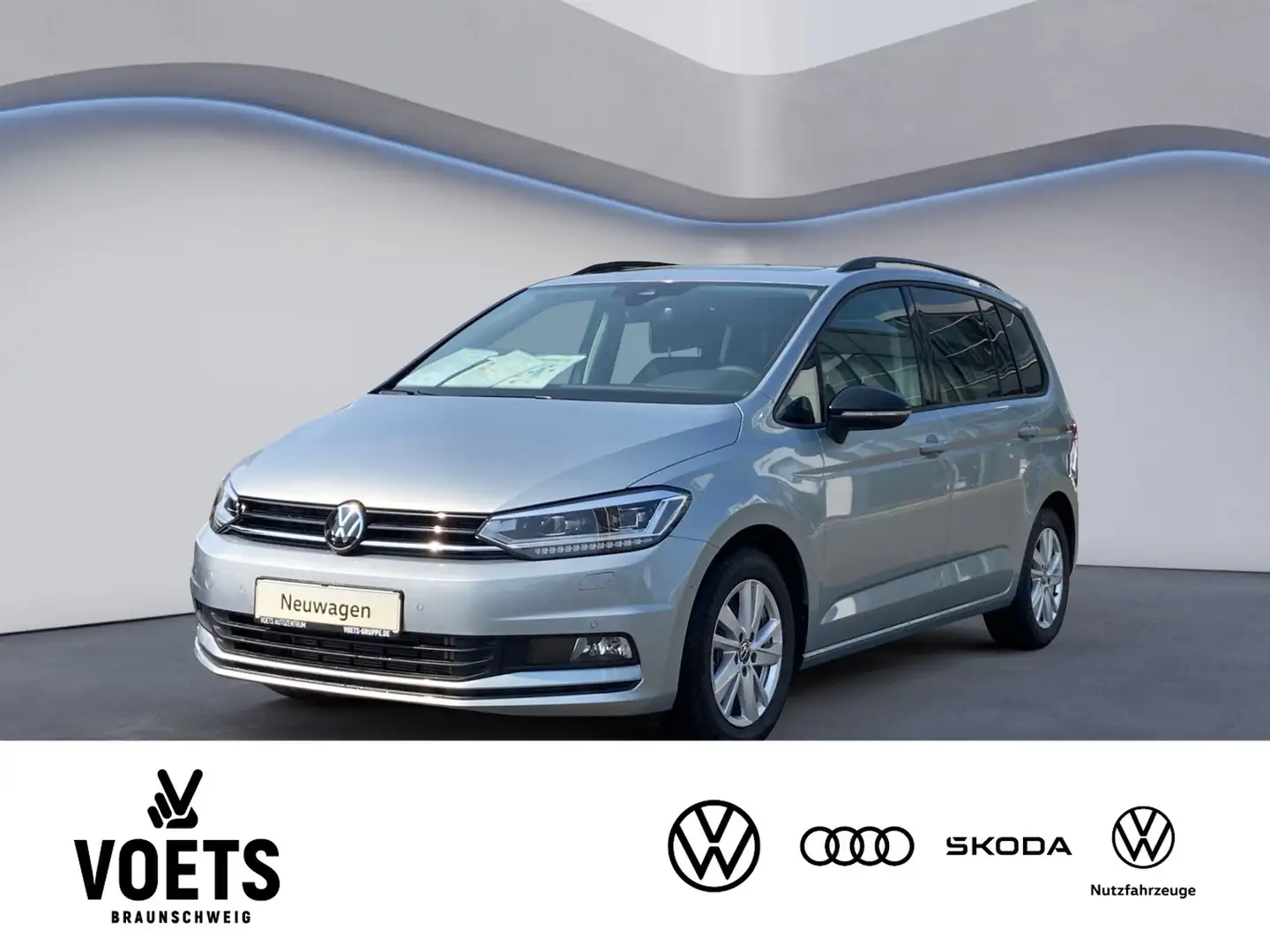 Volkswagen Touran Highline 2.0 TDI DSG NAVI+AHK+ACC+PANO Silber - 1