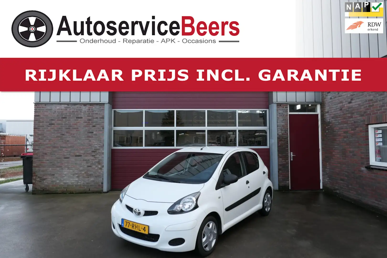 Toyota Aygo 1.0-12V Now, Airco, 54.000 KM !!, 5 deurs, Electri Blanc - 1