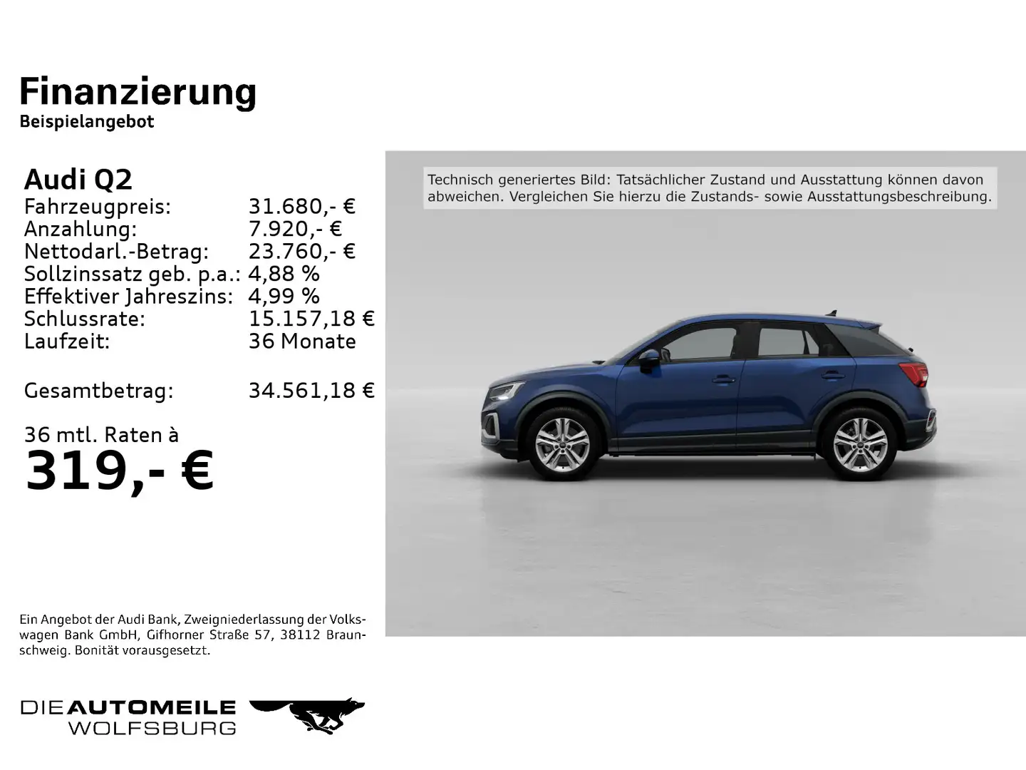 Audi Q2 40 TFSI S-tronic quattro advanced LED/Rückkam Blau - 2