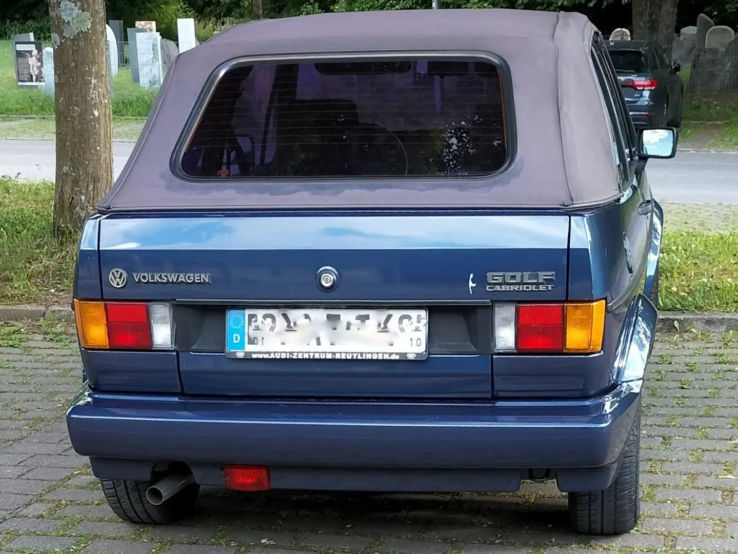 Volkswagen Golf Cabriolet Cabrio Karmann Bleu - 1