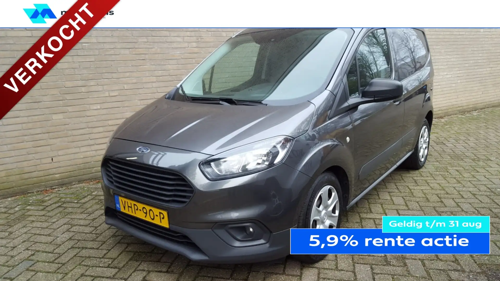 Ford Transit Courier GB 1.5 TDCi 100pk Trend / Airco / Trekhaak / Navi Grijs - 1