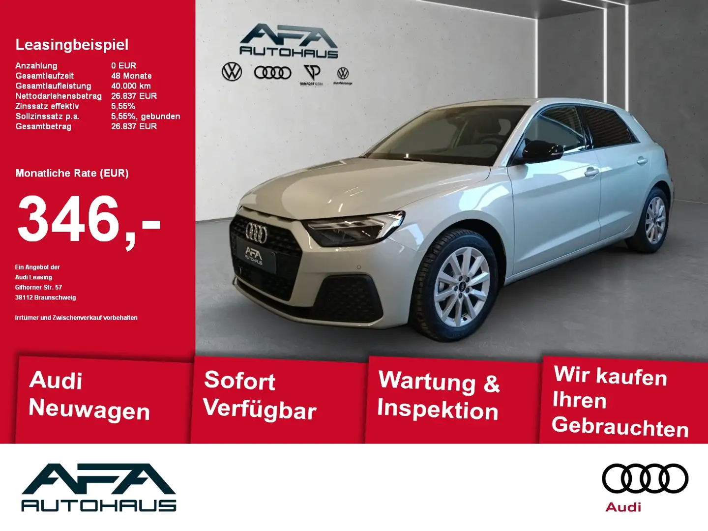 Audi A1 Sportback 25 TFSI S tronic LED*SHZ*PDC Silber - 1