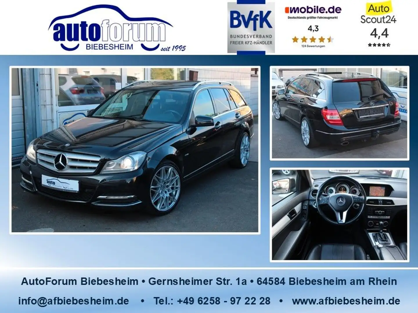 Mercedes-Benz C 250 CDI T R-Kamera*Sitzbelüf.*S-Dach*Xenon*AHK Noir - 1