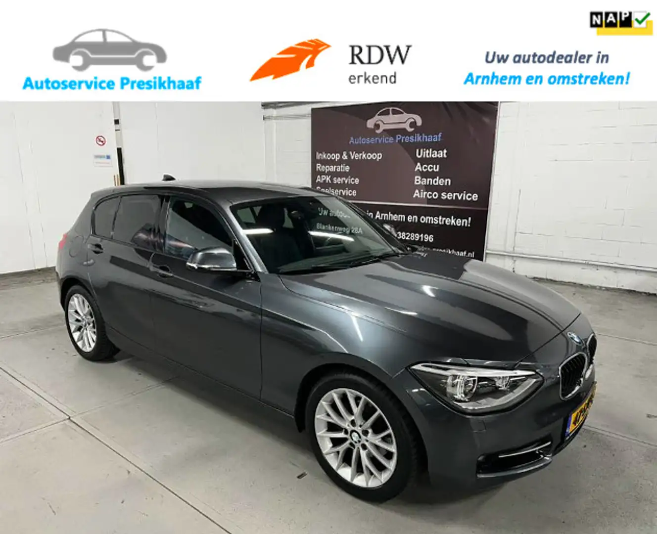BMW 116 1-serie 116i Business Sport XENON / NAVI / VOL-LED Gris - 1