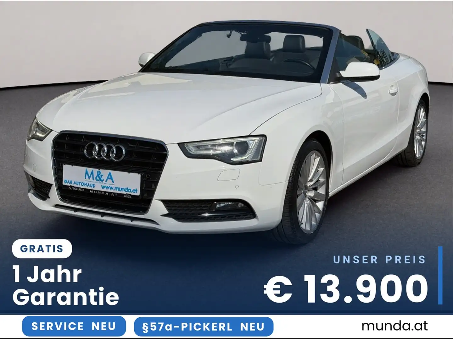 Audi A5 2.0 TDI/Cabrio/Garantie Weiß - 1