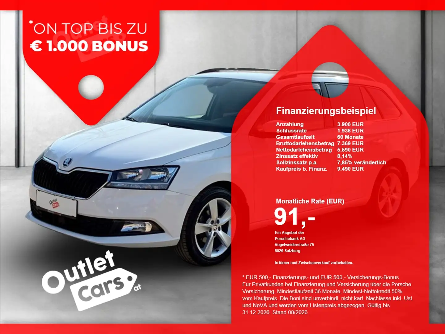 Skoda Fabia Combi 1.0 TSI Style TEMP+SHZ+EINPARKHILFE Weiß - 1