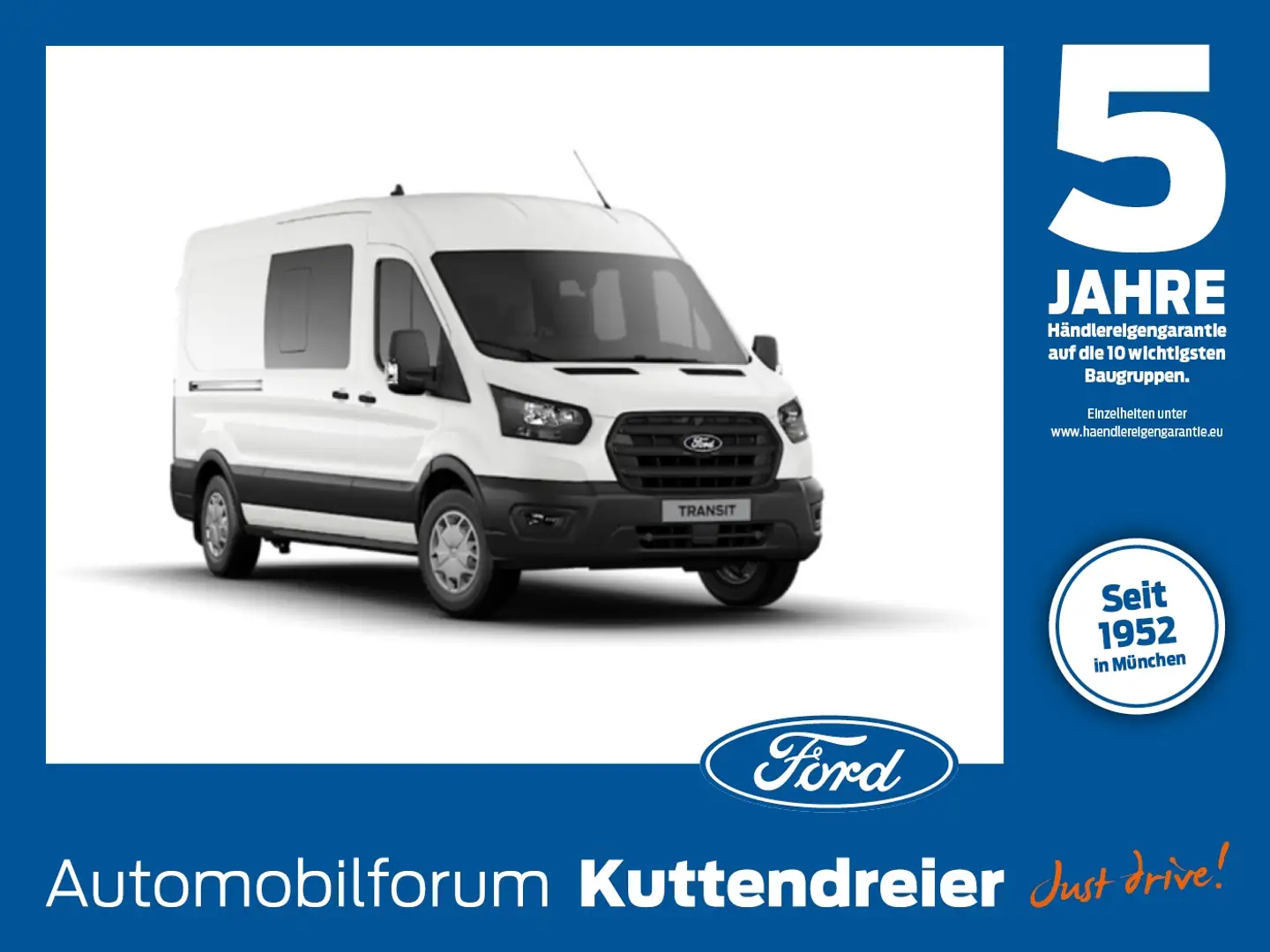 Ford Transit 2.0 EcoBlue 350 L3 RWD Doppelkabine Trend Bianco - 1
